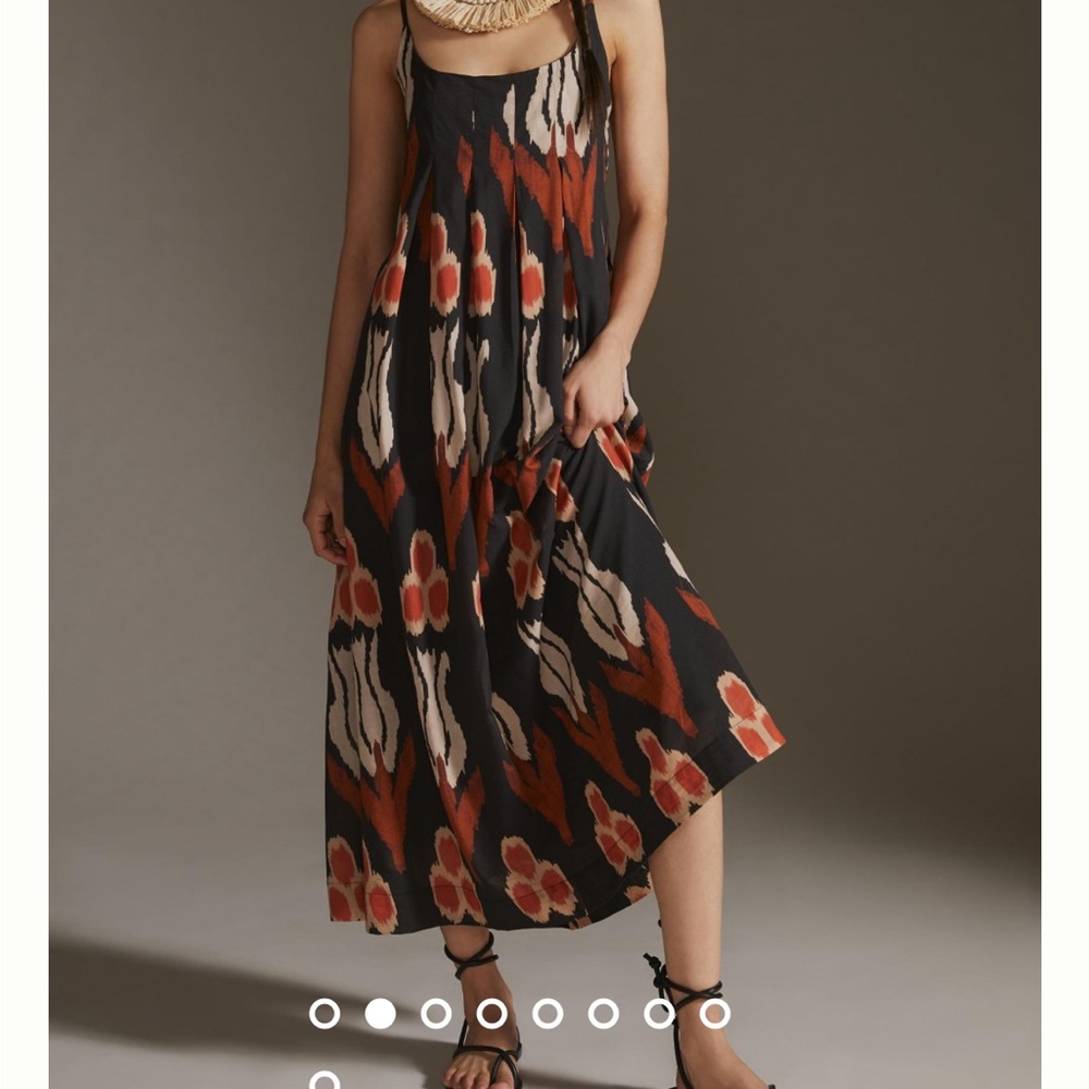 Anthropologie Nikki Pleated Maxi Dress - Small